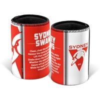 Sydney Swans AFL TEAM SONG Beer Can Bottle Cooler Stubby Holder Cosy
