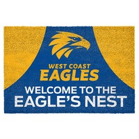 West Coast Eagles AFL Doormat for Home Man Cave Bar BBQ