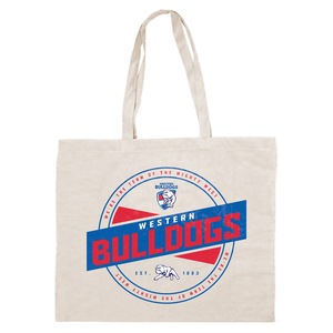 Western Bulldogs AFL Canvas Tote Carry Shopping Grocery Bag