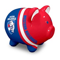 Western Bulldogs AFL Dolomite Piggy Bank Money Box with Coin Slot