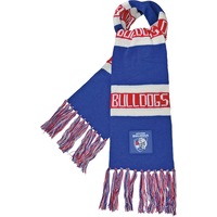 Western Bulldogs Traditional AFL Bar Scarf Warm Winter Neckwear