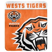 Wests Tigers NRL Polar Fleece Rug Blanket