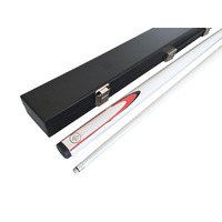 WHITE 57 Inch Graphite Pool Snooker Billiard Cue and Black Case
