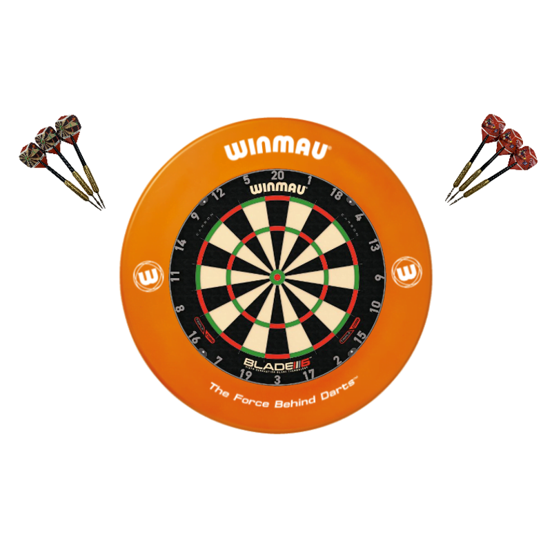 Winmau Blade 6 Triple Core Dartboard & Surround Bundle