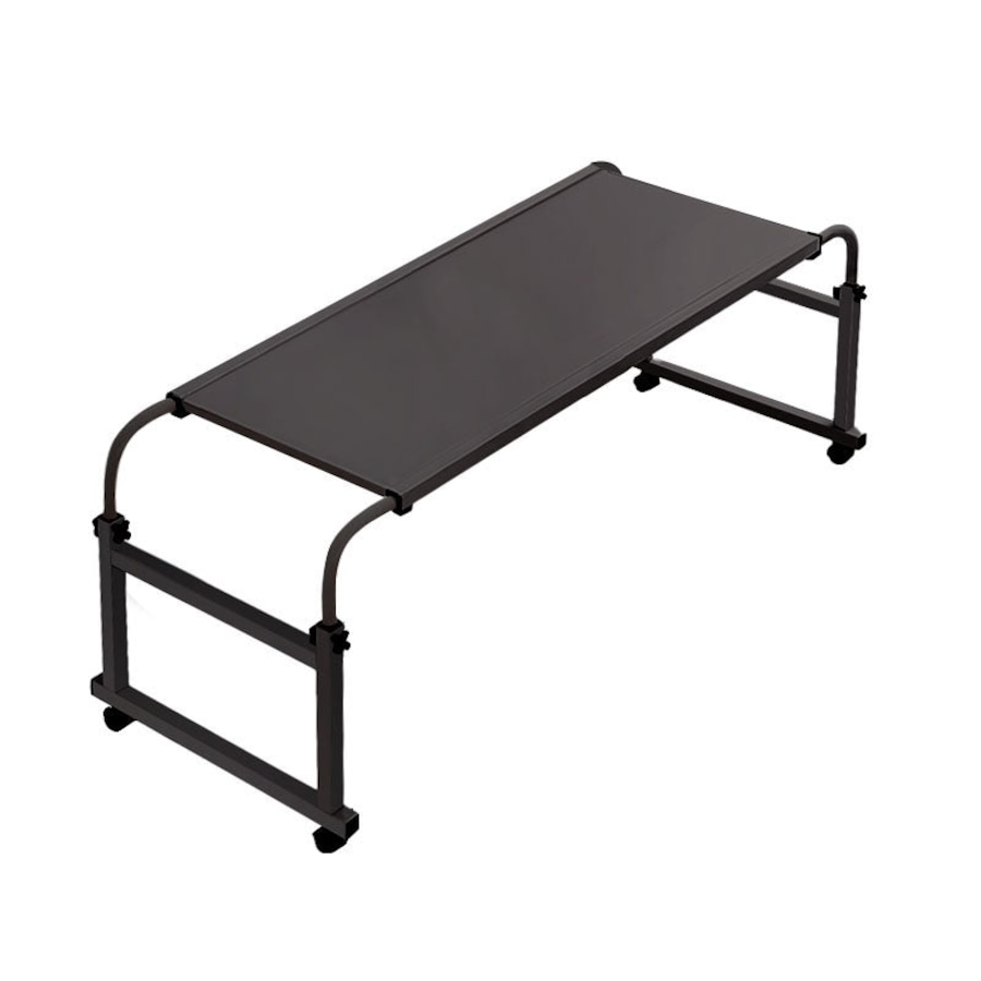 SOGA 140x45cm Black Cross Bed Movable Desk Table w/ Adjustable Length & Height