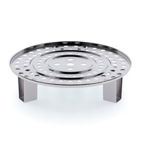 SOGA 28cm Stainless Steel Steamer Insert Stock Pot Steaming Rack Stockpot Tray