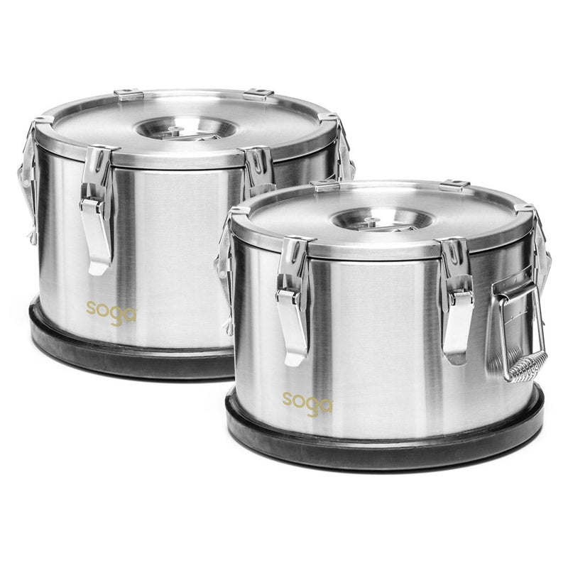 Buy SOGA 2X 10L 304 Stainless Steel Insulated Food Carrier Warmer