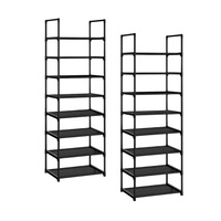 SOGA 2X 8 Tier Shoe Storage Shelf Space-Saving Caddy Rack Organiser with Handle