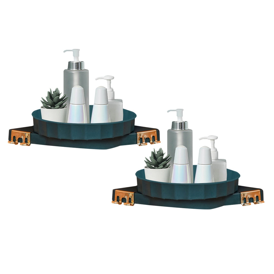 Buy SOGA 2X Green 360 Degree Wall-Mounted Rotating Bathroom Organiser ...