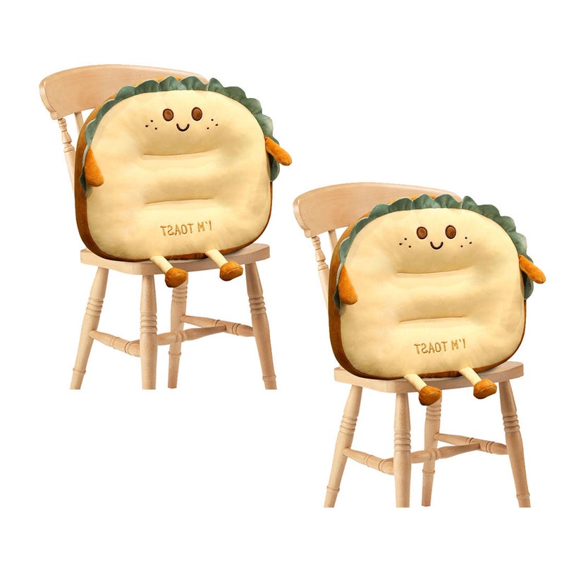 Giant Emoticon Toast Bread Bed Cushion Stuffed Bread Cartoon Food