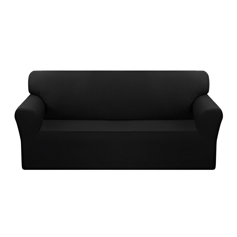 Buy SOGA 3Seater Black Sofa Cover Couch Protector High Stretch Lounge