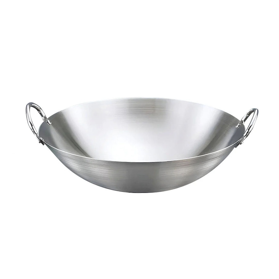 SOGA 47cm Stainless Steel Kitchen Cooking Wok with 2 Sturdy Handles