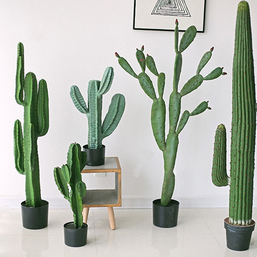 SOGA 70cm Green Artificial Indoor Cactus Tree Fake Plant Simulation Decorative 5 Heads