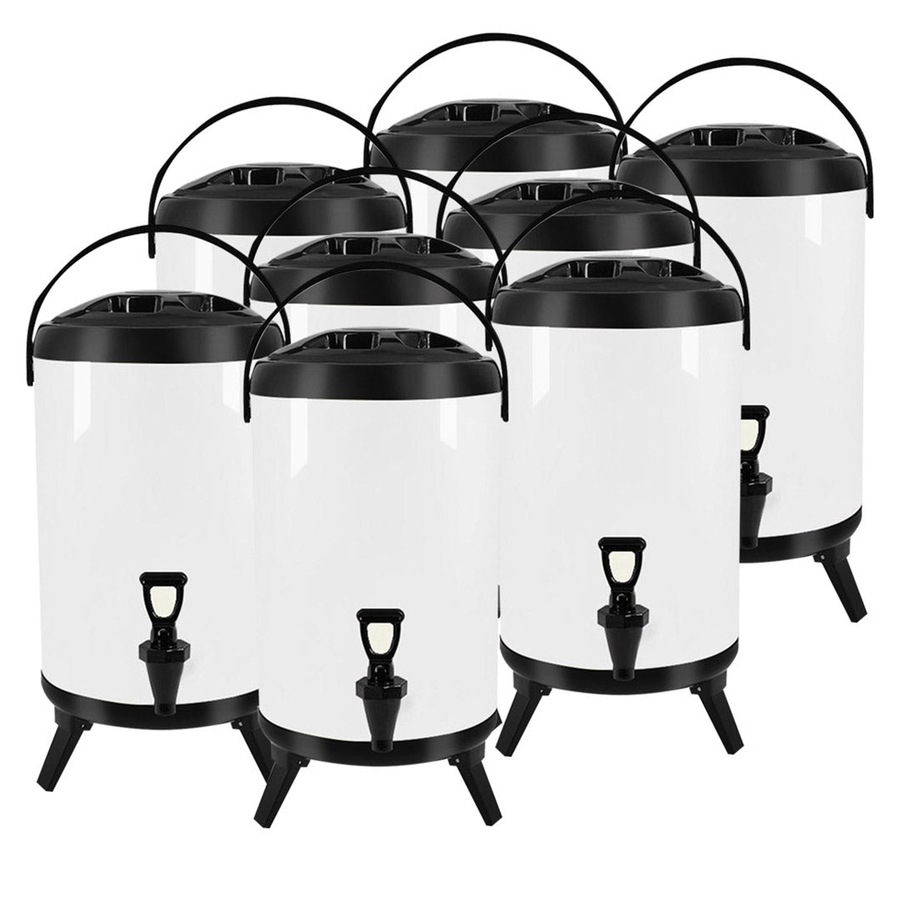 Buy SOGA 8X 12L Stainless Steel Insulated Milk Tea Barrel Hot and Cold ...