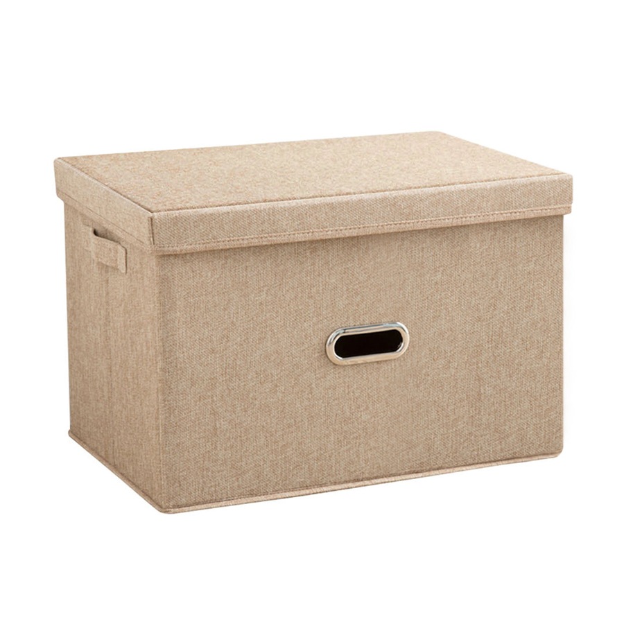 Buy SOGA Beige Small Foldable Canvas Storage Box Cube Clothes Basket ...