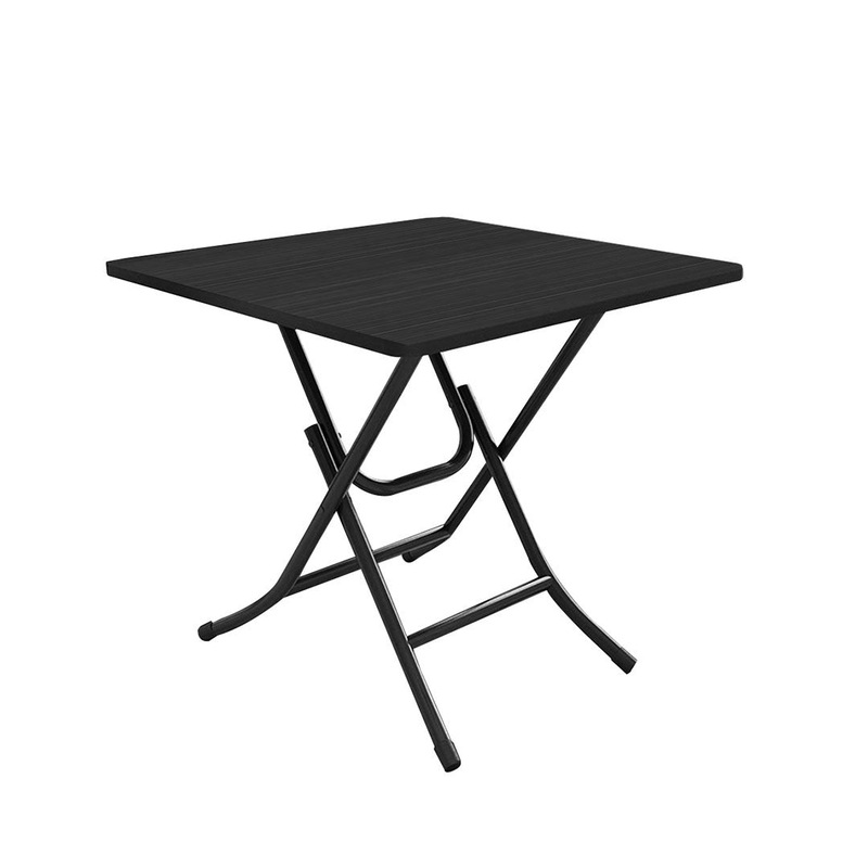 Buy SOGA Black Dining Table Portable Square Surface Space Saving