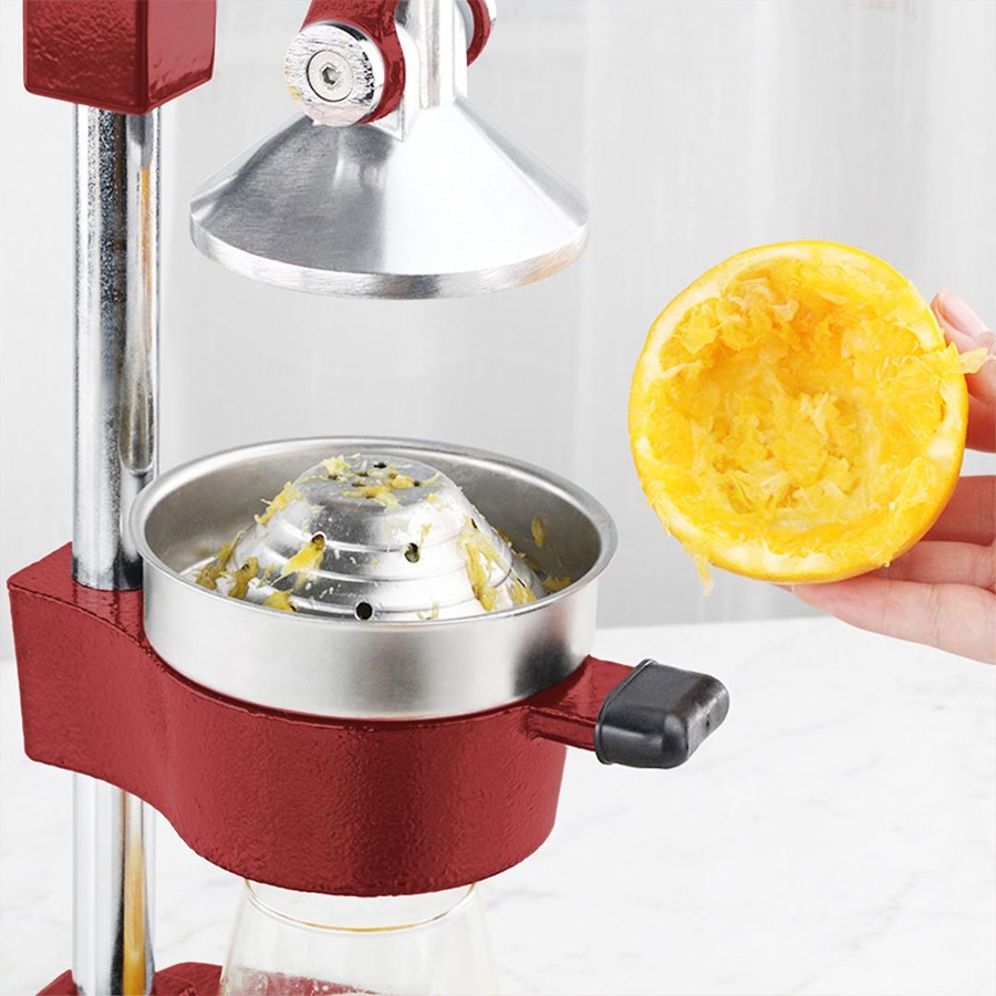 SOGA Commercial Manual Juicer Hand Press Extractor Squeezer Orange Citrus Red