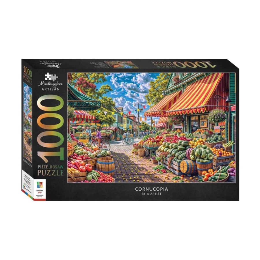 1000 pc Hinkler Mindbogglers Artisan Eiffel & Artisan Farmer Market Puzzle