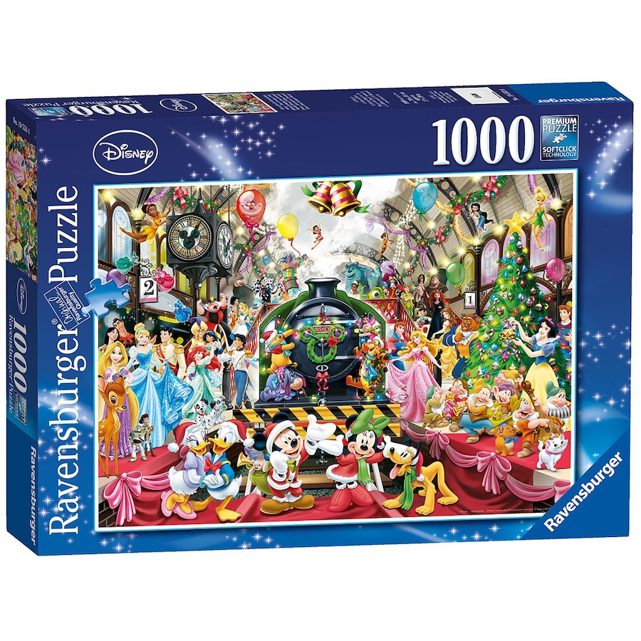 1000pc Ravensburger All Aboard for Christmas Jigsaw Puzzle Piece Family Set