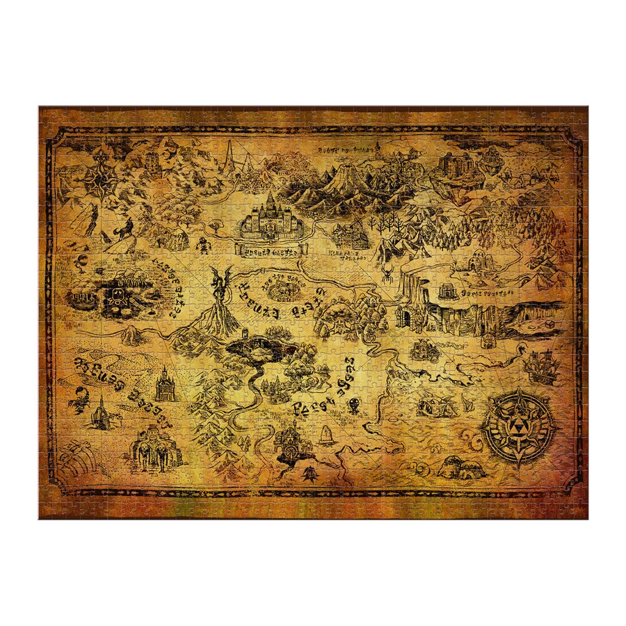 1000pc Zelda 'Hyrule' Edition Family and Kids Jigsaw Puzzle 8+