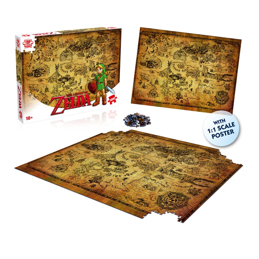 1000pc Zelda 'Hyrule' Edition Family and Kids Jigsaw Puzzle 8+