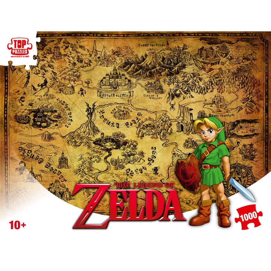1000pc Zelda 'Hyrule' Edition Family and Kids Jigsaw Puzzle 8+