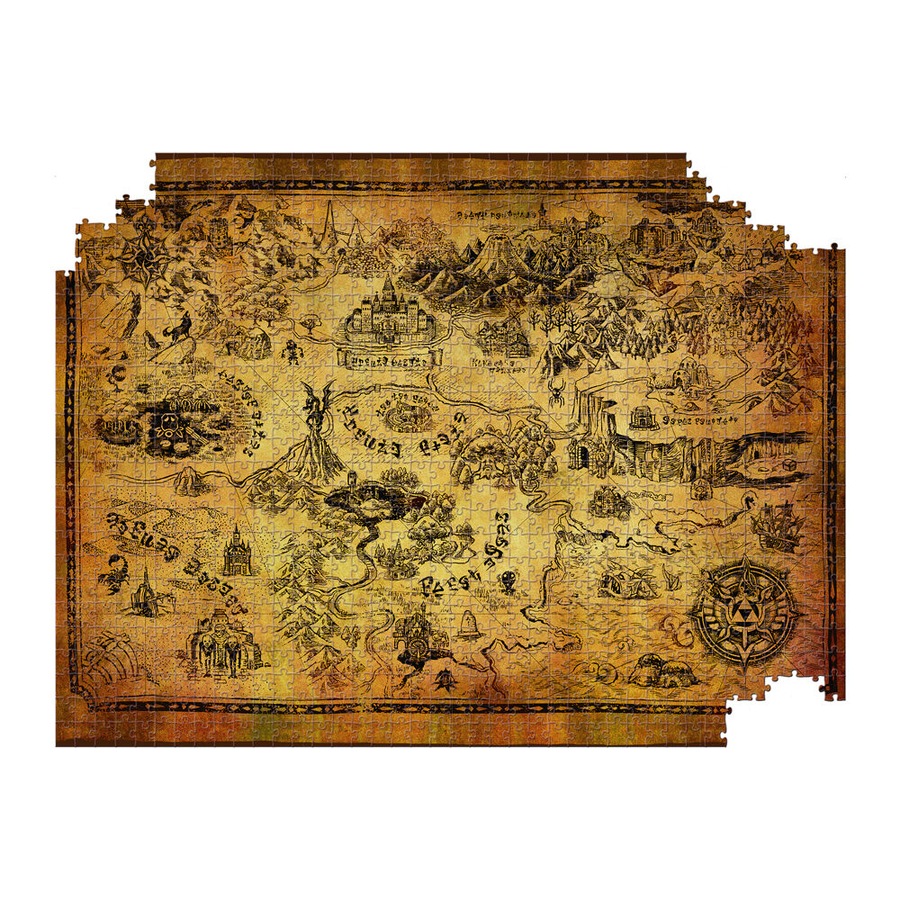 1000pc Zelda 'Hyrule' Edition Family and Kids Jigsaw Puzzle 8+