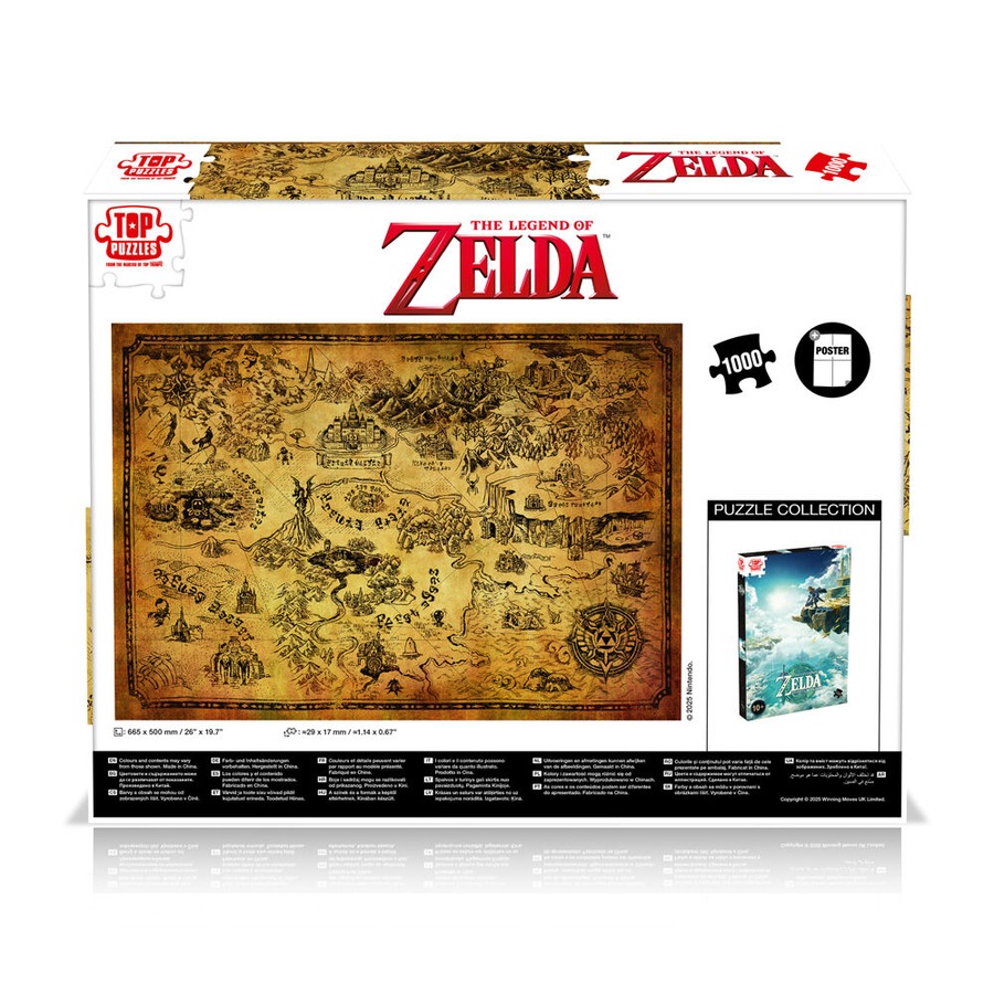 1000pc Zelda 'Hyrule' Edition Family and Kids Jigsaw Puzzle 8+