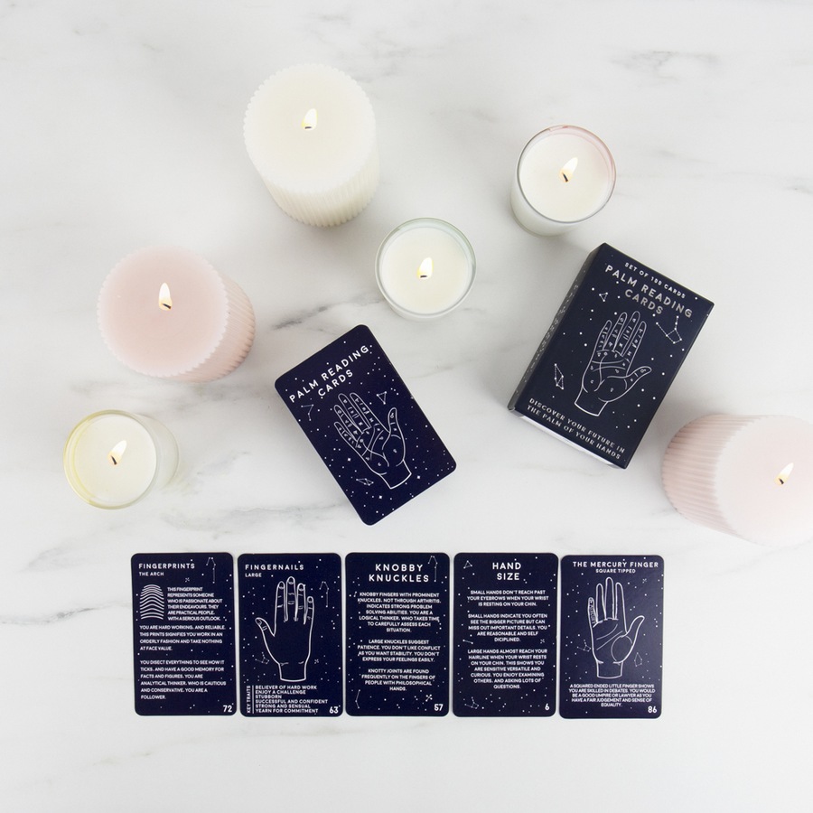 100pc Gift Republic Palm Reading Card Deck Set Fortune Telling Interpretation