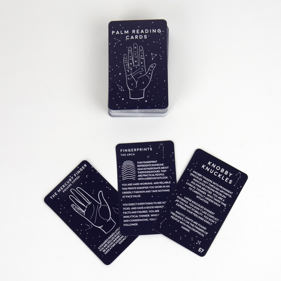 100pc Gift Republic Palm Reading Card Deck Set Fortune Telling Interpretation