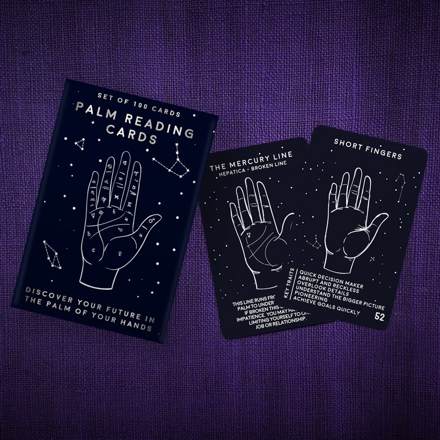 100pc Gift Republic Palm Reading Card Deck Set Fortune Telling Interpretation