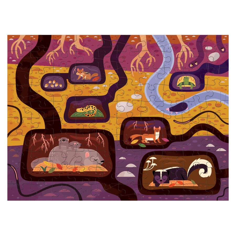 100pc Mudpuppy Double-Sided Jigsaw Puzzle Forest 32x23cm Educational Game 6+