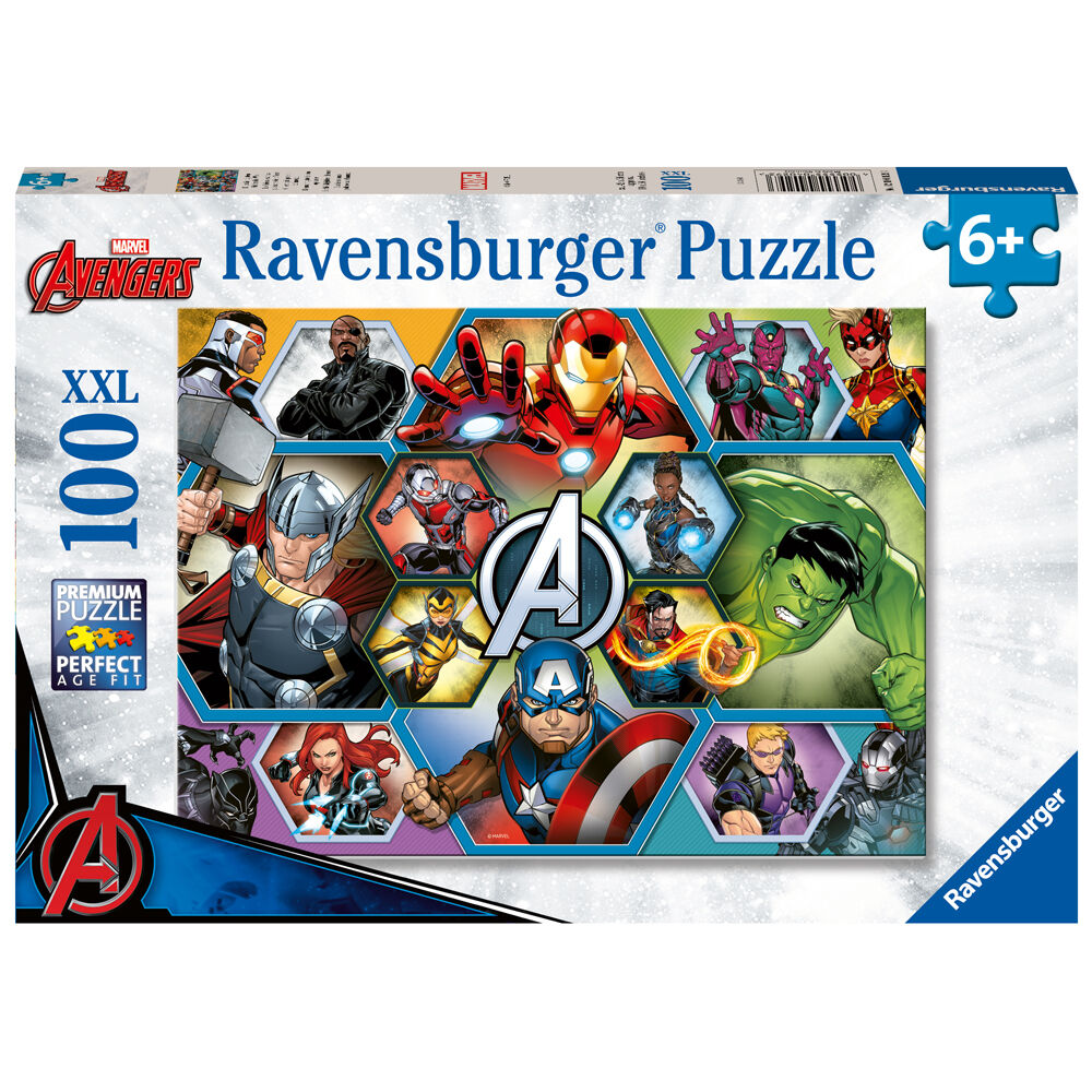 Buy 100pc Ravensburger Marvel Avengers Jigsaw Puzzle XXL 49x36cm Kids ...