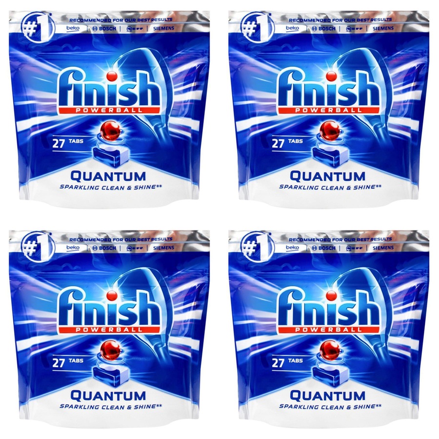 108pc Finish Powerball Quantum Dishwasher Capsules/Tablets Sparkling Clean