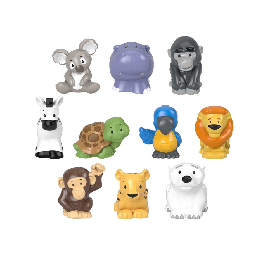 10pc Mattel Fisher Price Little People Animal Pack Figure Toy Set Kids 1y+