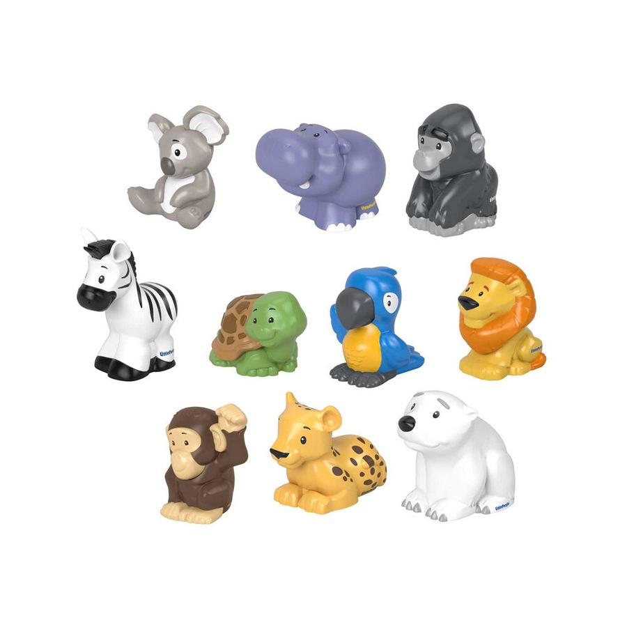 10pc Mattel Fisher Price Little People Animal Pack Figure Toy Set Kids 1y+