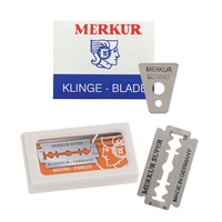 10pc Merkur Men SS Double Edge Razor Blades & 10pc Moustache Shaver Corn Cutter
