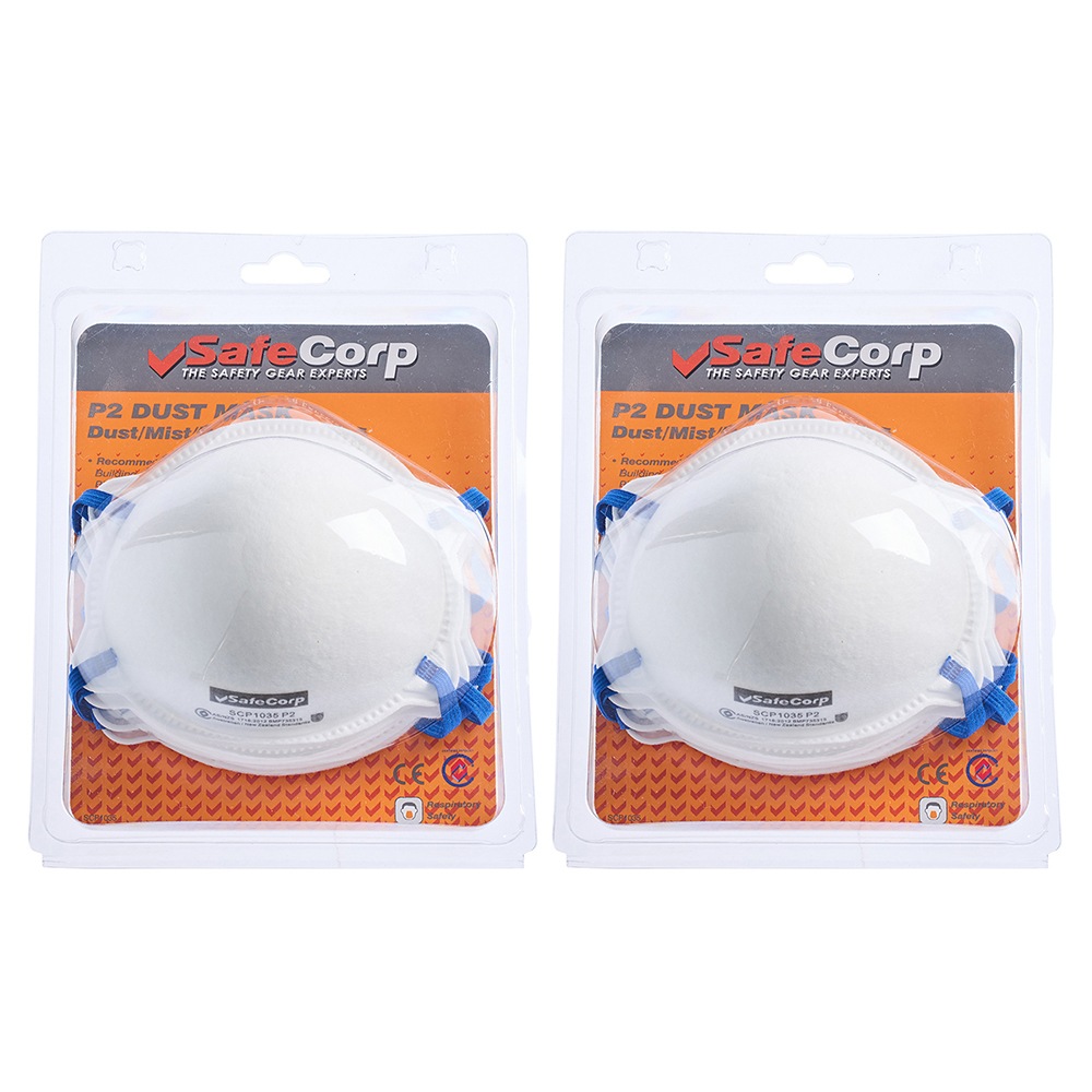 10pc Safecorp Dust/Air Pollution Mask P2 Protective Personal Face Covering PPE Australia
