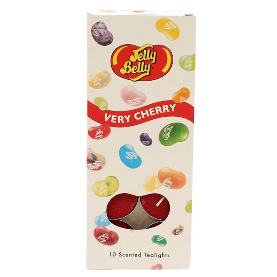 10x 10pc Jelly Belly Very Cherry Scented Tealight Candles Room Fragrance Red
