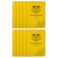 10x Spirax 70GSM 64 Pages A4 8mm Ruled No.P106 Exercise Book School Notebook