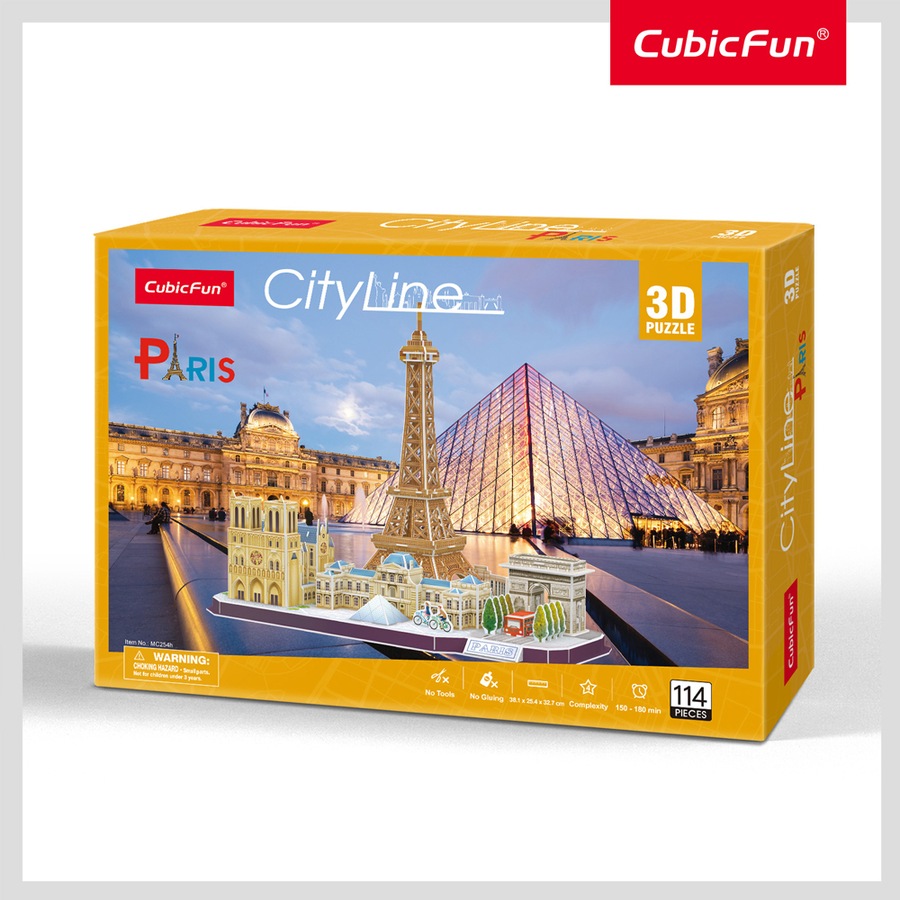 114pc CubicFun City Line Paris 3D Puzzle Kids/Children Interactive Fun Toy 3y+