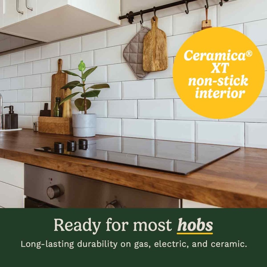 11pc Cuisinart Ceramica XT Nonstick Kitchen Cookware Cooking Set Black