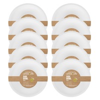 120pc Lemon & Lime Eco/Biodegradable/Compostable Disposable 18cm Side Bowl White