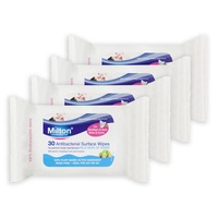 120pc Milton Biodegradable Plant-Based Surface/All Purpose Cleaning Wipes Cloths