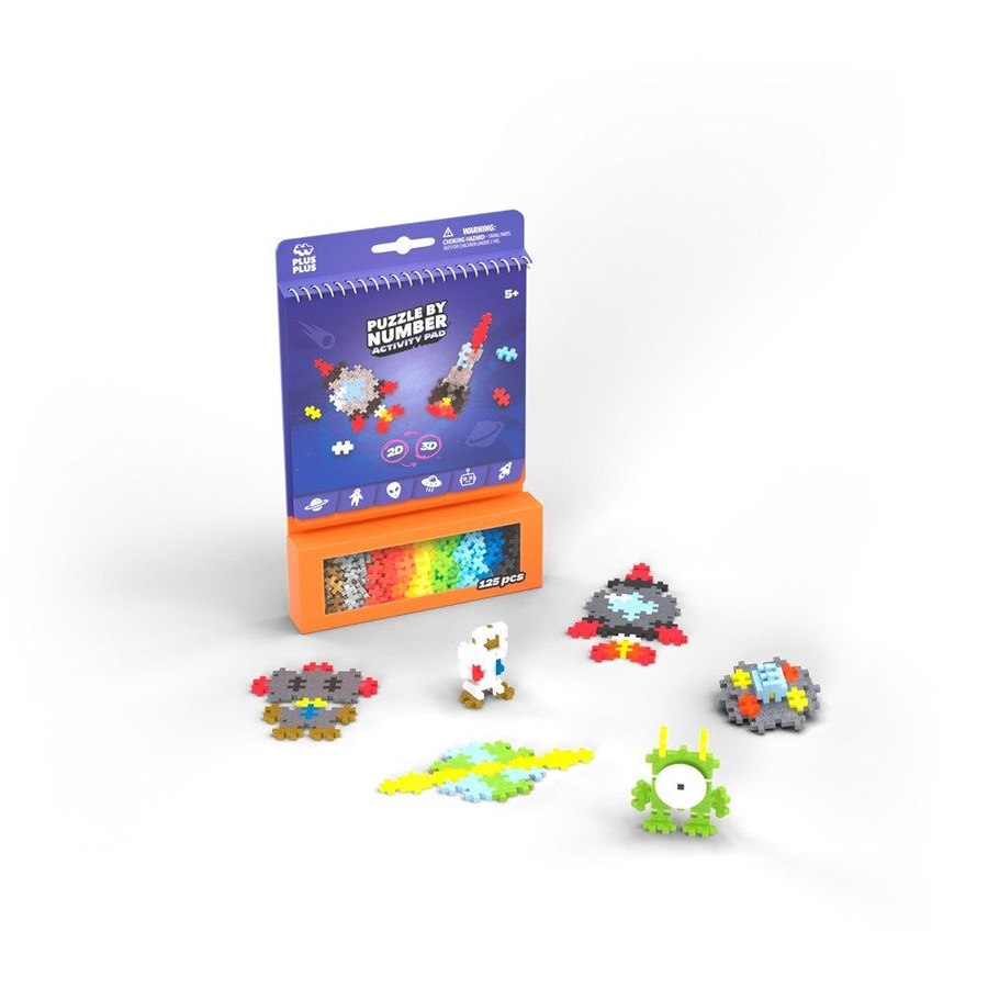 Buy 125pc Plus-Plus Activity Pad Space Building Blocks STEM Toy Kids ...