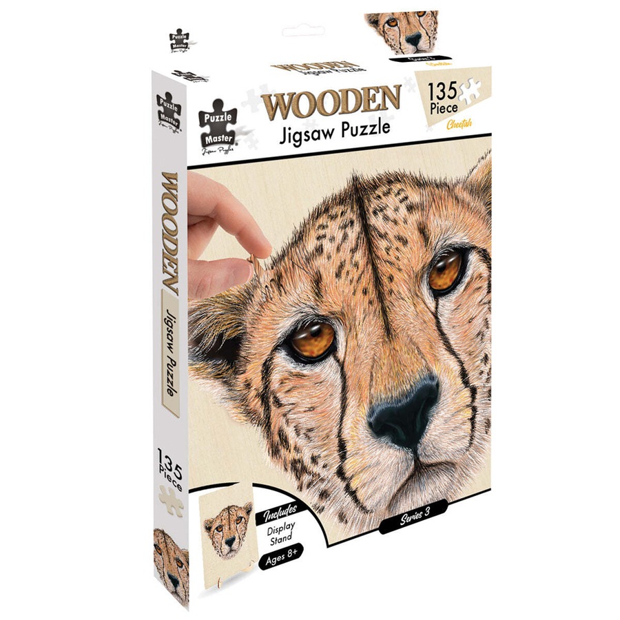 128pc Puzzle Master Kids/Teen Wooden Jigsaw Puzzle Series 5 Cheetah 12y+