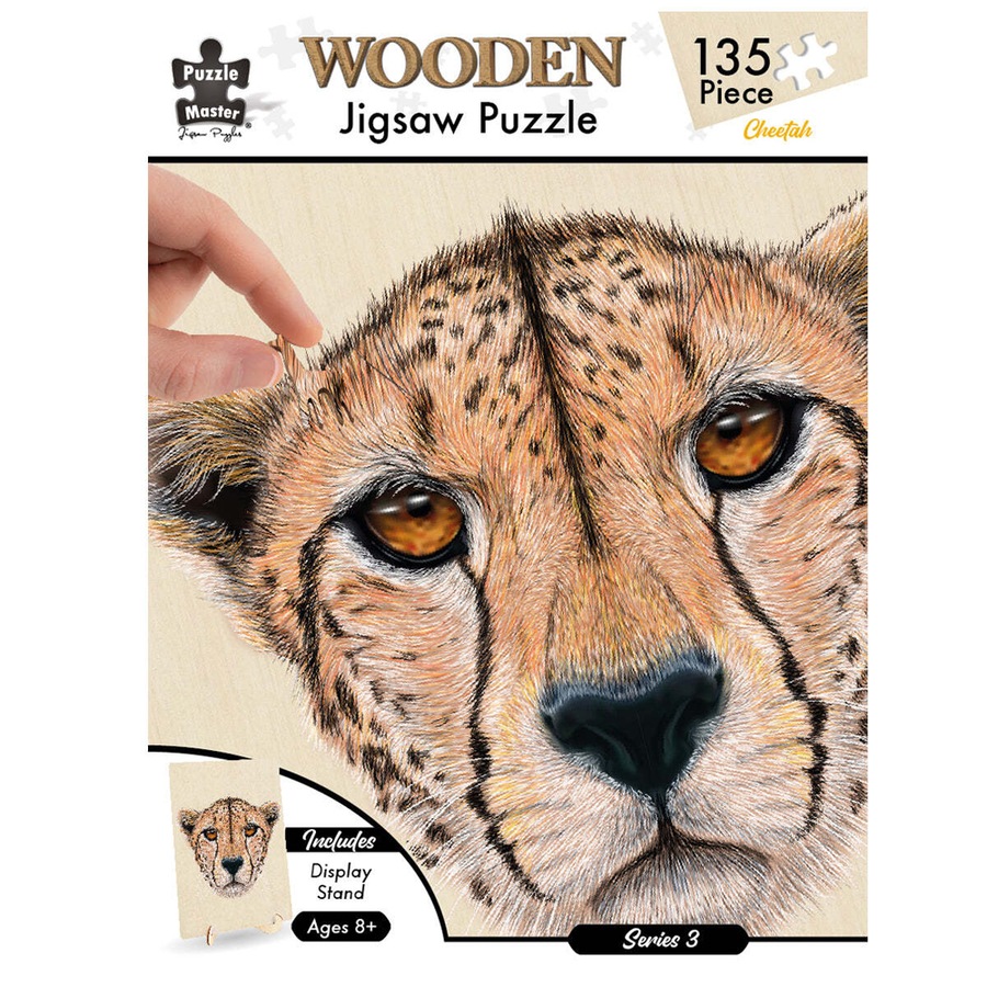 128pc Puzzle Master Kids/Teen Wooden Jigsaw Puzzle Series 5 Cheetah 12y+