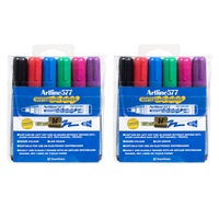 12pc Artline 577 5mm Bullet Nib Office Whiteboard Marker Assorted Colours Wallet