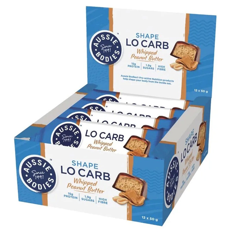 Buy 12pc Aussie Bodies 50g Shape Lo Carb Whipped Peanut Butter Protein