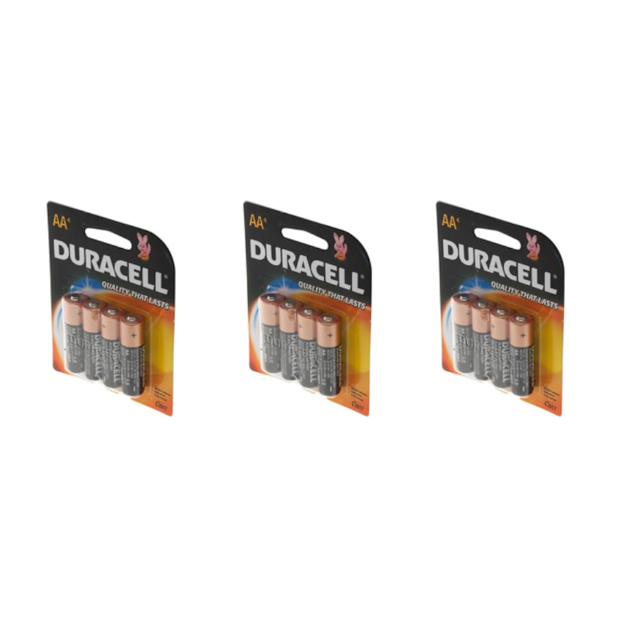 12pc Duracell Copper Top AA Alkaline Battery 1.5V Multi Purpose for Clocks/Toys
